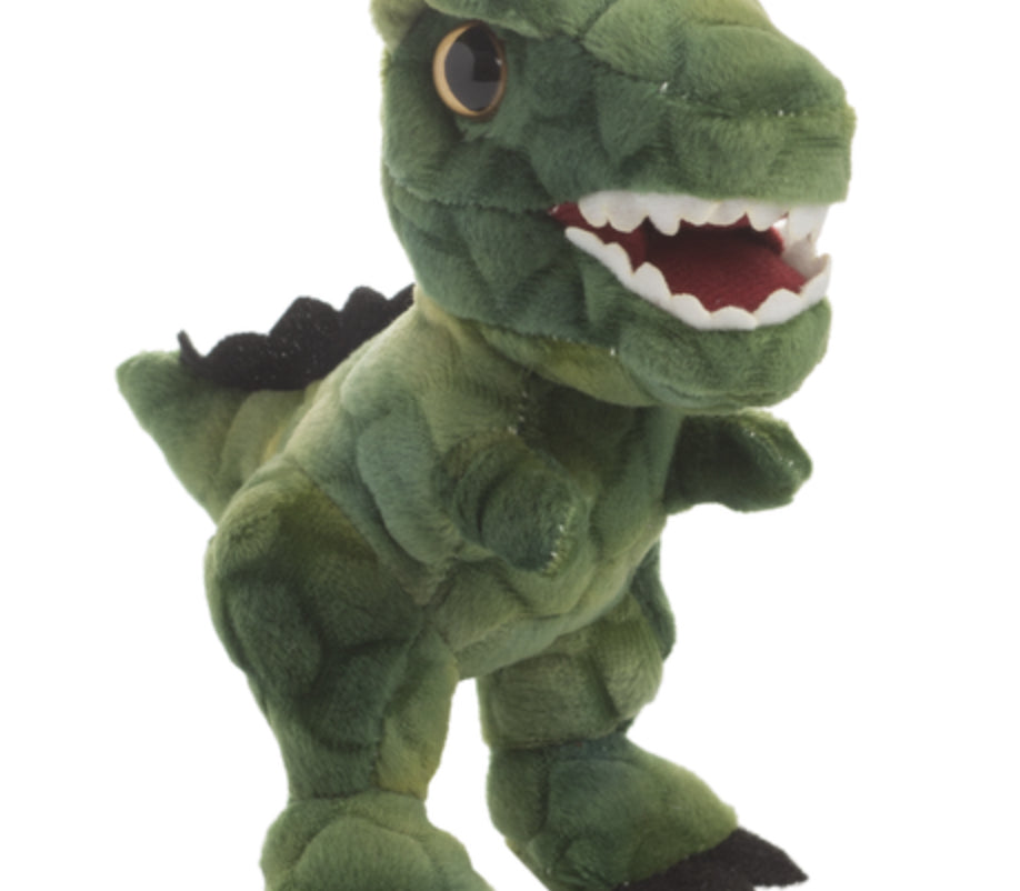 Colorful plush dinosaur toys from GANZ's Mini Plush Dinosaurs Prehistoric Dino Pals collection, soft and cuddly for kids.