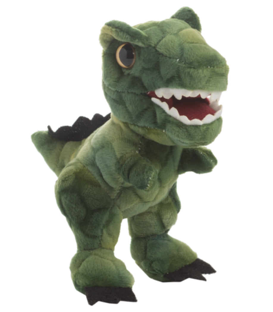 Colorful plush dinosaur toys from GANZ's Mini Plush Dinosaurs Prehistoric Dino Pals collection, soft and cuddly for kids.