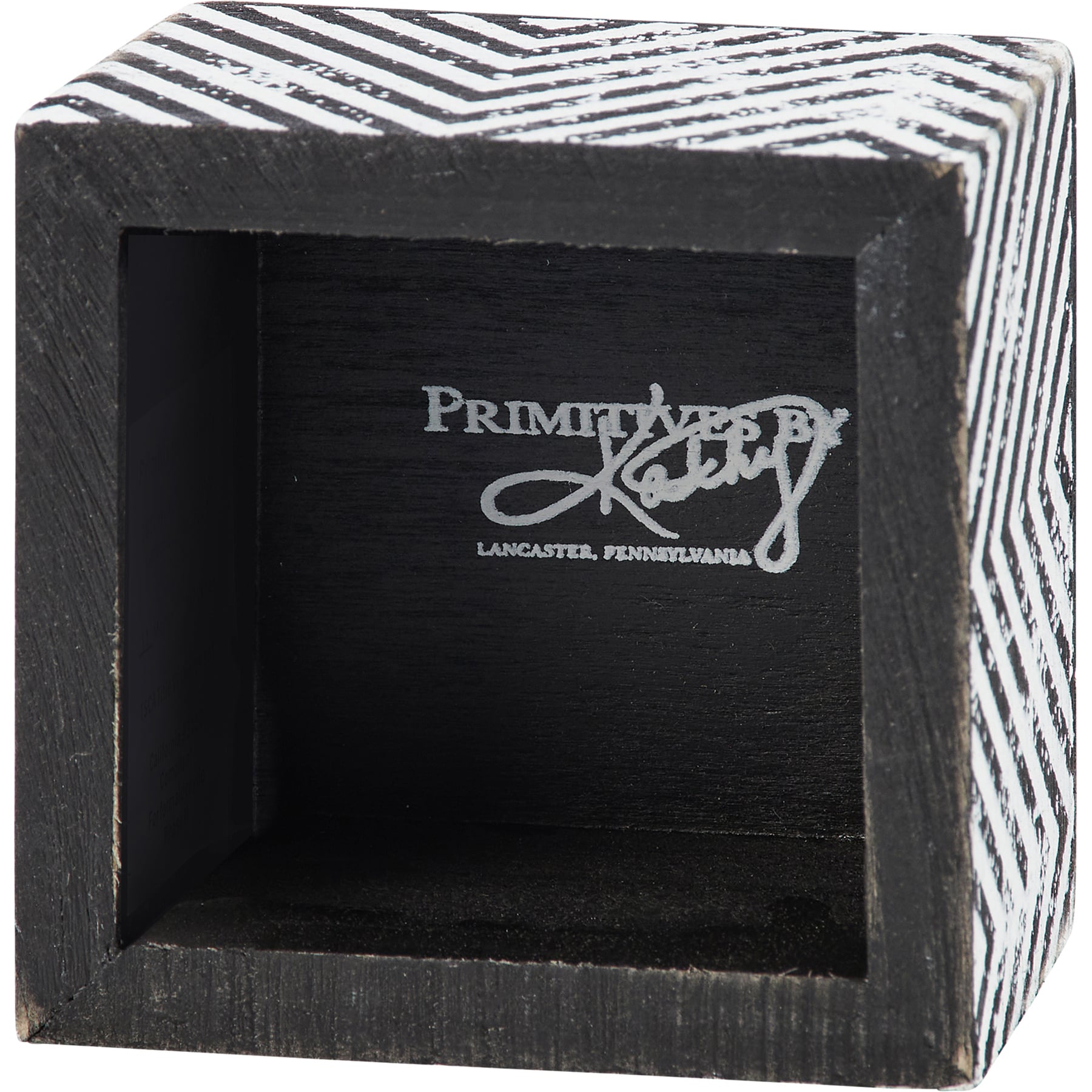 Primitives by Kathy I Love You Reminder mini wood box sign with distressed black and white finish and heartfelt message.
