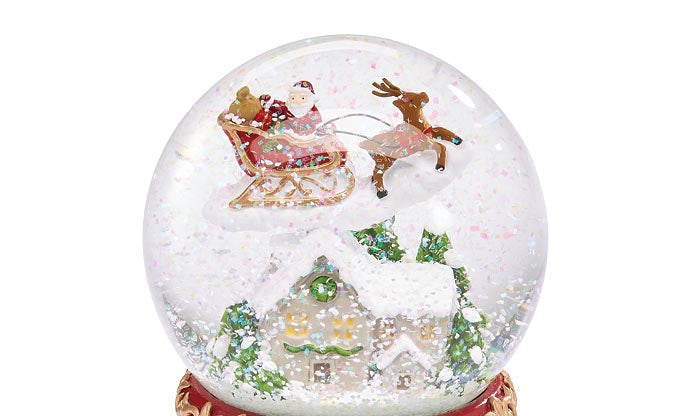 Burton+Burton The Night Before Christmas snow globe featuring festive holiday scene with snow and Christmas figures.