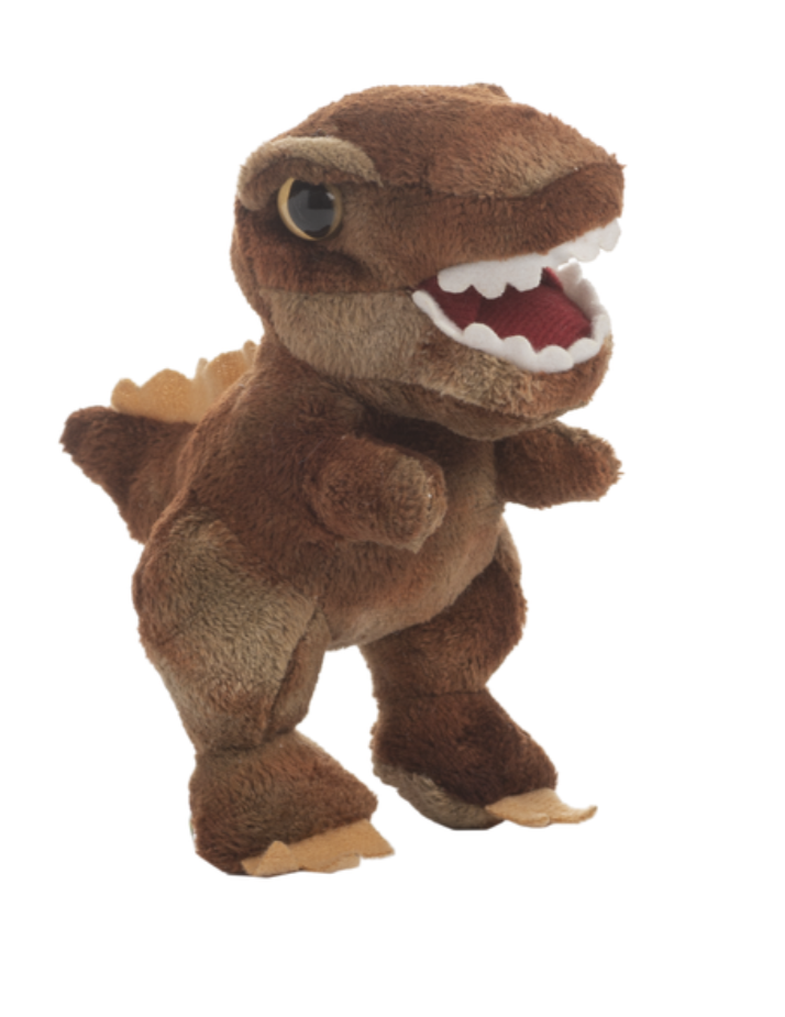 Cute plush dinosaur toy from GANZ's Mini Plush Dinosaurs collection, featuring colorful prehistoric dino designs.