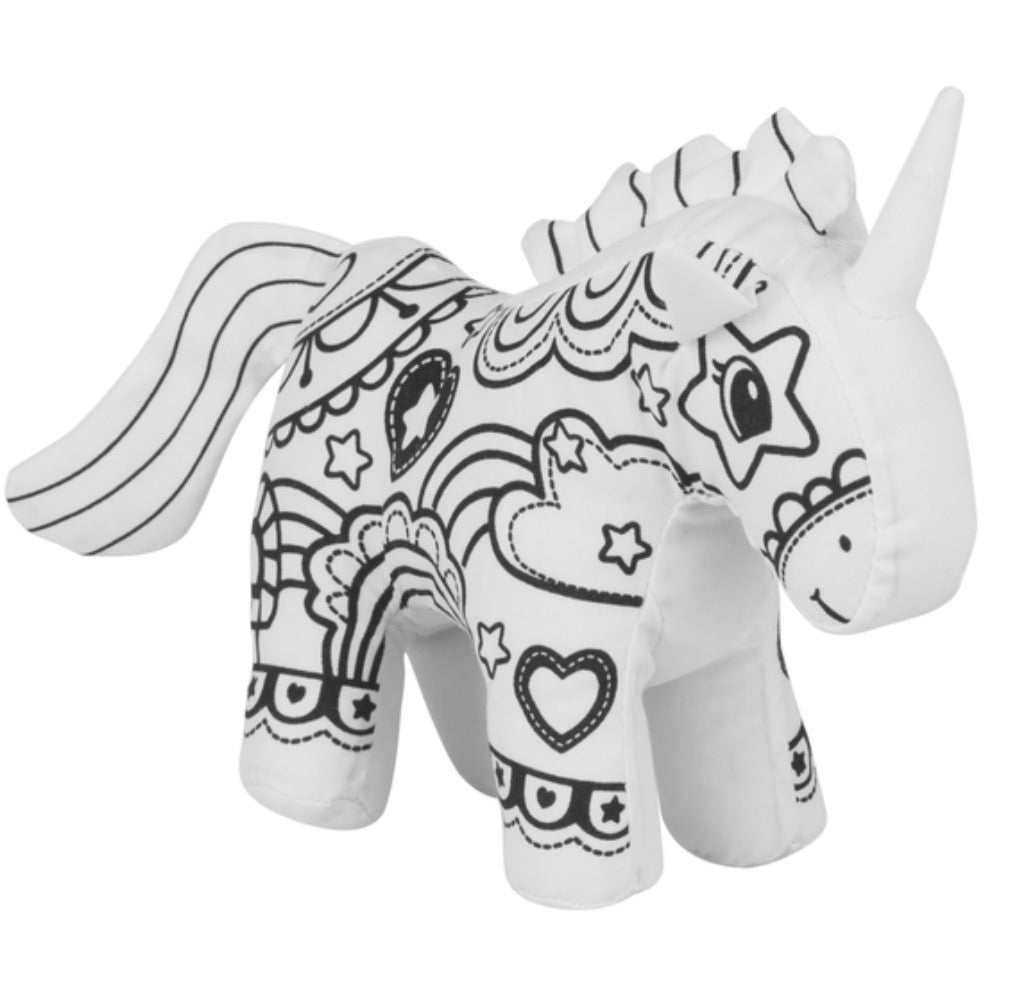 Unicorn coloring kit for kids by GANZ, includes markers and craft supplies for creative unicorn-themed art activity.