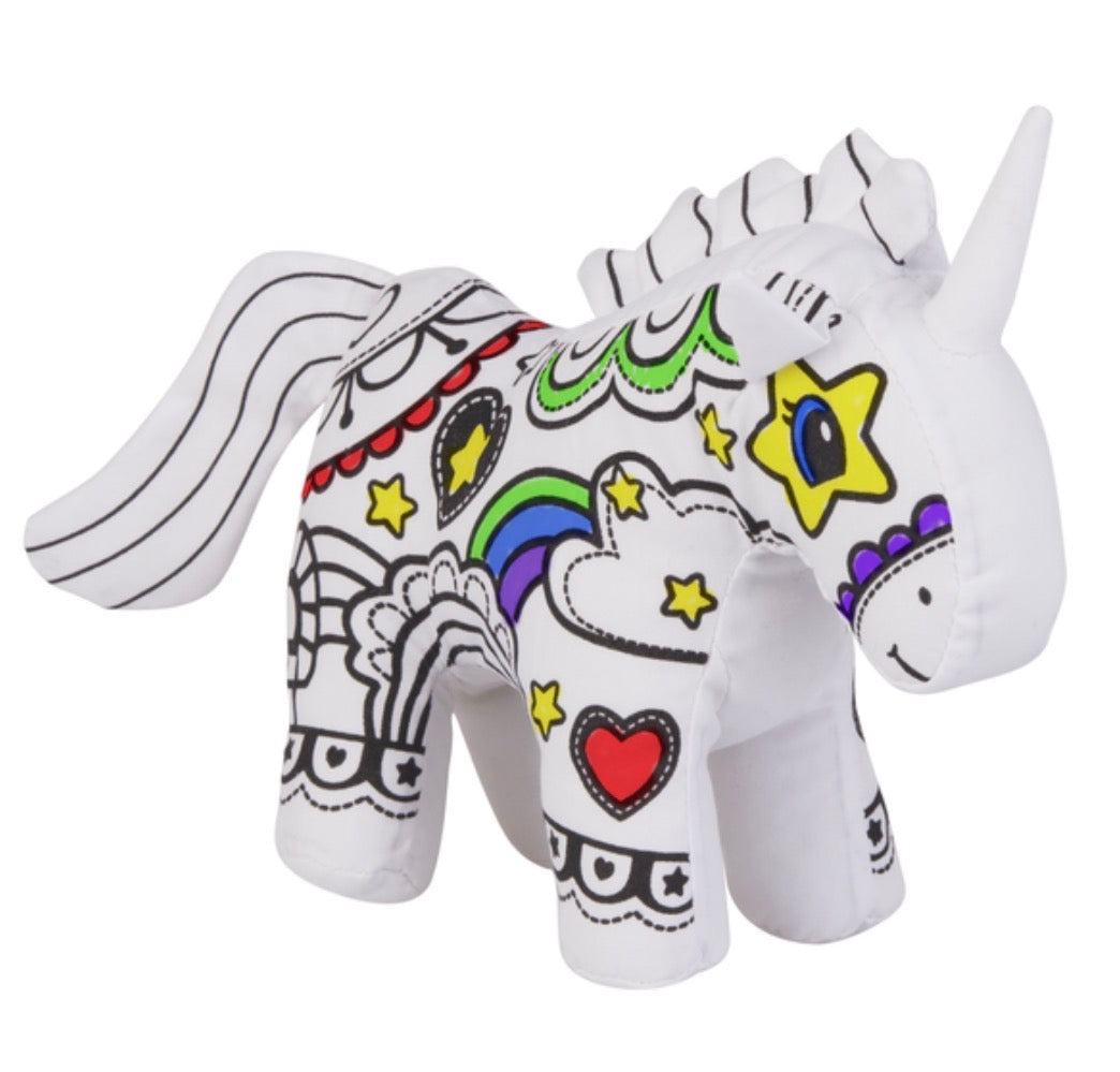 Unicorn coloring kit for kids by GANZ, featuring colorful markers and unicorn-themed craft activity for children.