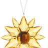 Medium acrylic sunflower ornament from GANZ, decorative yellow flower with green leaves, ideal for home decor.