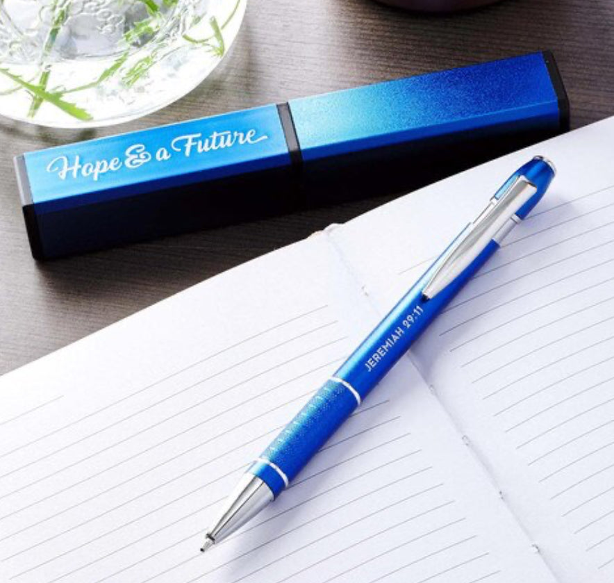 Hope & Future Gift Pen by Christian Art Gifts, elegant writing instrument with inspirational design and smooth ink flow.