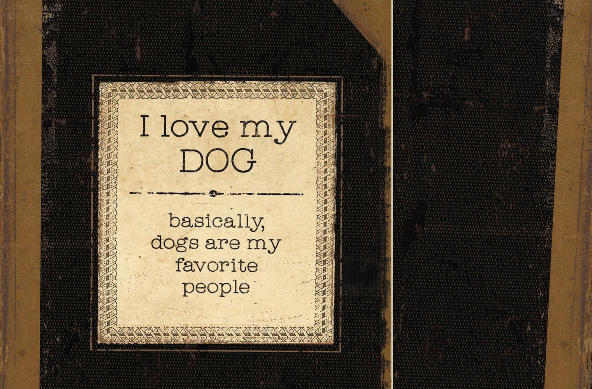 Primitives by Kathy I Love My Dog journal with vintage book cover design and 160 lined pages for writing.