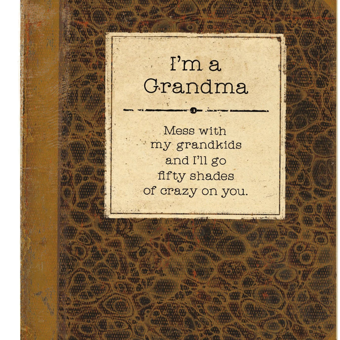 Primitives by Kathy Grandma's Journal with vintage book design, lay-flat hardcover notebook for writing and journaling.