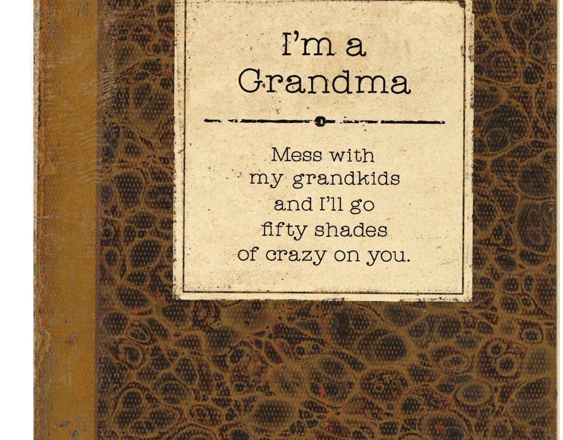 Primitives by Kathy Grandma's Journal with vintage book design, lay-flat hardcover notebook for writing and journaling.
