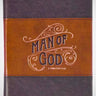 Christian Art Gifts Man of God faux leather journal with gold accents and scripture pages, featuring a Christian-themed cover design.