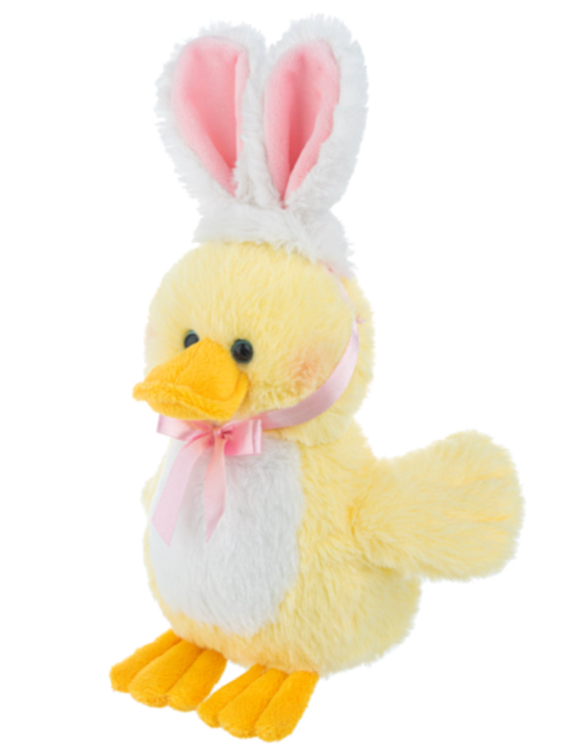 GANZ plush Waddlehopper Duck toy with bunny ears, soft and cuddly stuffed animal for children.
