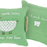 Embroidered sheep tooth fairy pillow by Primitives by Kathy, a charming baby gift with farm-themed design and soft fabric.