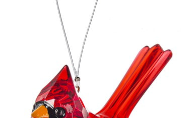 GANZ elegant acrylic cardinal ornament, a Christmas memorial keepsake with detailed red bird design for holiday decor.