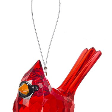 GANZ elegant acrylic cardinal ornament, a Christmas memorial keepsake with detailed red bird design for holiday decor.