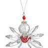 Double-sided GANZ angel holding a cardinal Christmas ornament, 4.5 inches tall, festive holiday decor with detailed angel and bird design.
